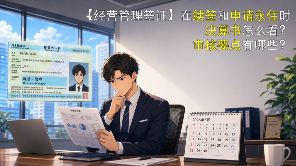 正在查看公司决算书的经营管理签证持证人
